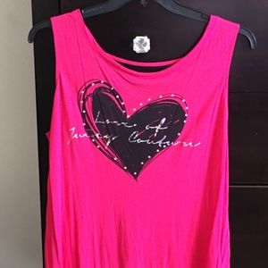 Women’s Hot Pink Sleeveless & Backless Tank Sz XL